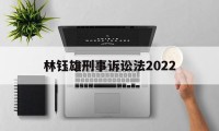 林钰雄刑事诉讼法2022(刑事诉讼法2020视频讲座)